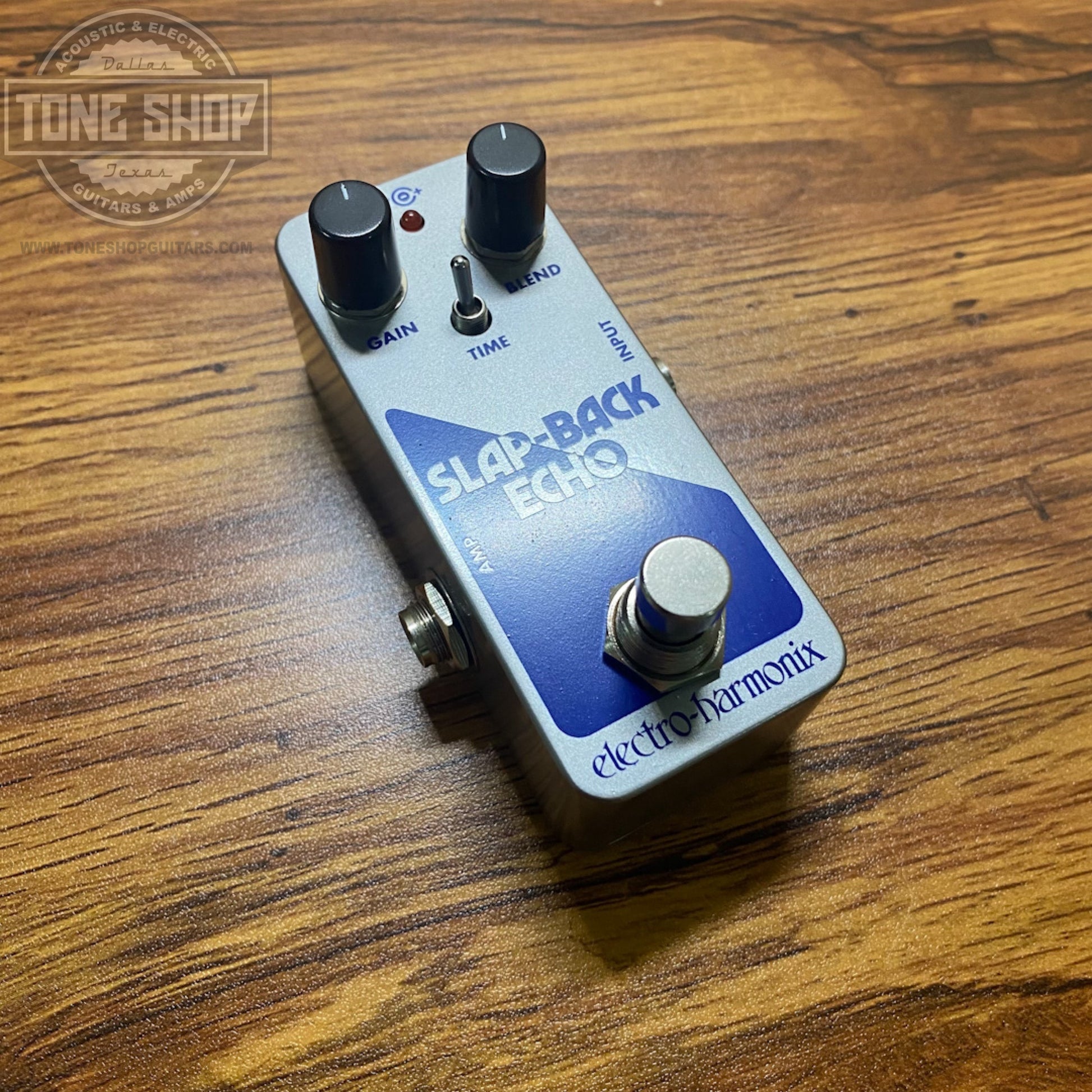 Top of Used Electro-Harmonix Slap-Back Echo.