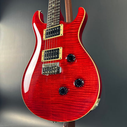 Front angle of Used 2006 PRS Custom 24 10 Top Ruby Red.