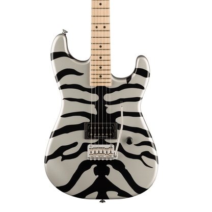 Front of Charvel Super-Stock SD1 H 2PT M MP Silver Bengal.