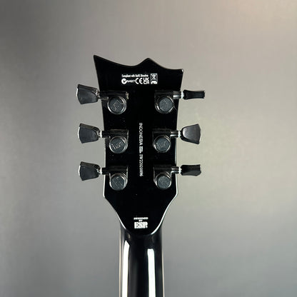 Back of headstock of Used ESP DLX EC1000 Black.