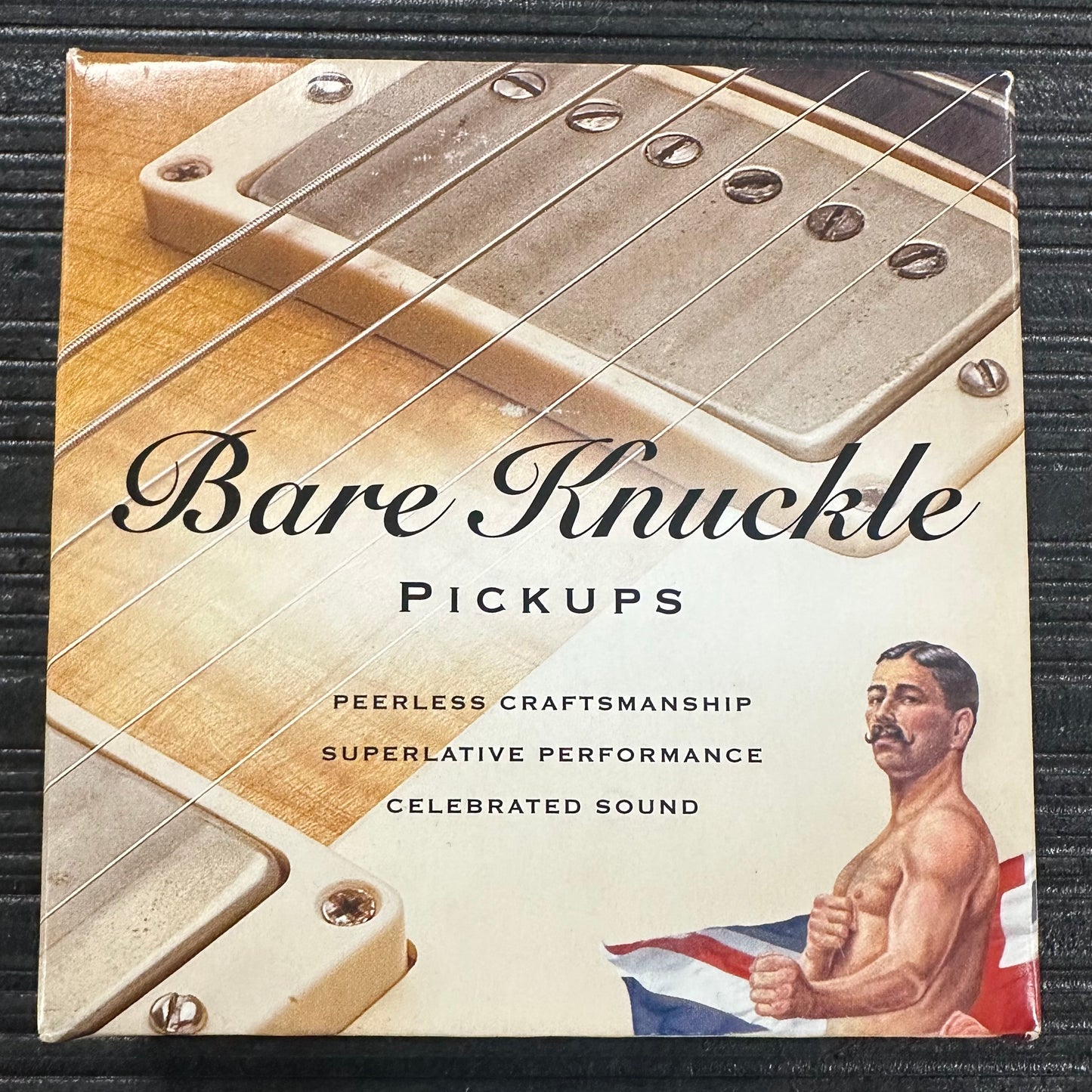 Box of Used Bare Knuckle Black Dog 6 String 4 Conductor Short Leg Raw Nickle Radiator Pickup Set w/box TSS4372