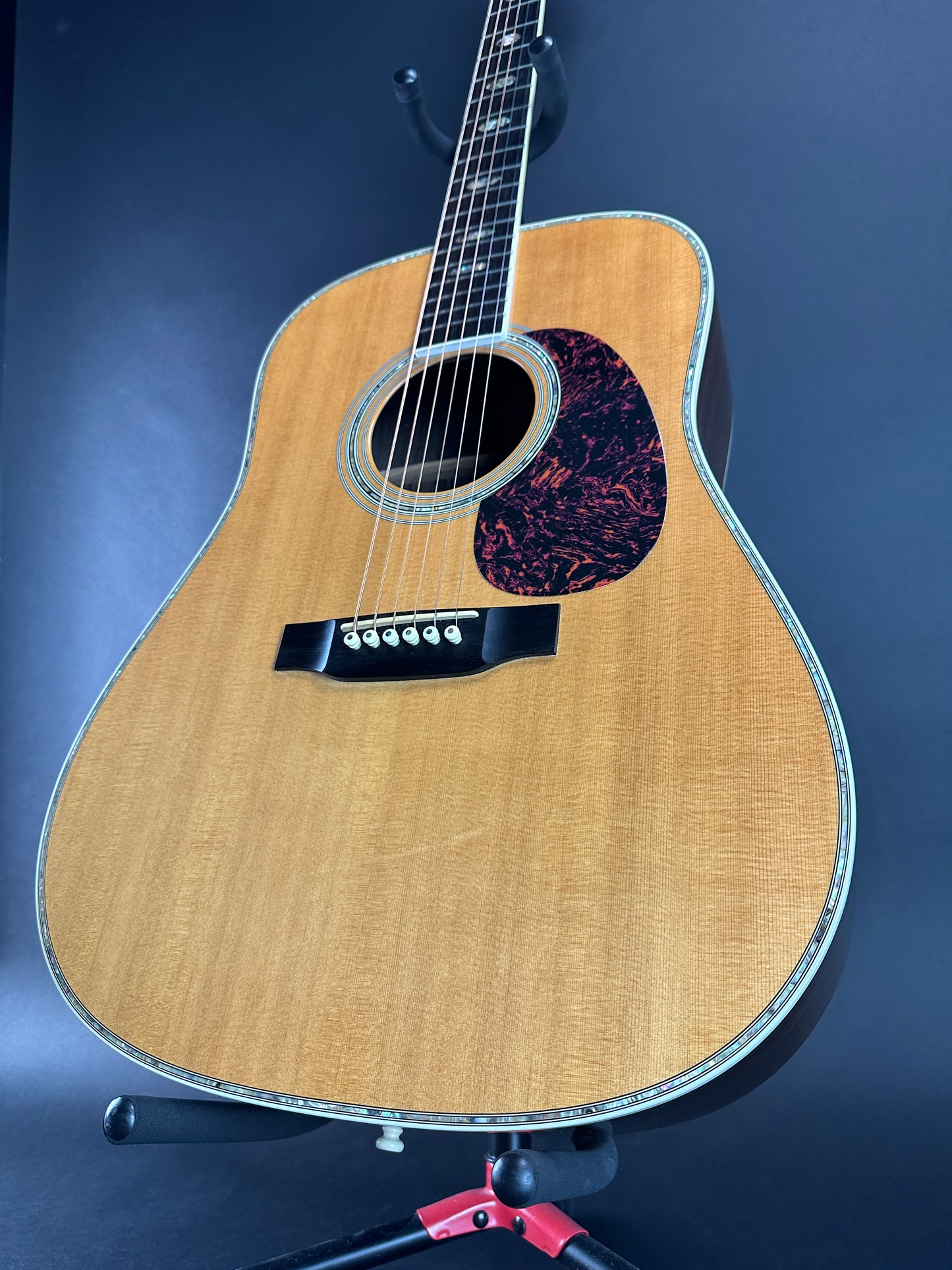 Front angle of Used Martin D-41 Natural.