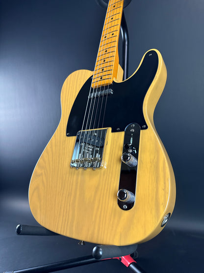 Front angle of Used Fender American Vintage II 1951 Telecaster Butterscotch Blonde.