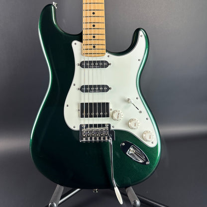 Front of Used Fender Limited Edition Player Strat HSS MN British Racing Green.