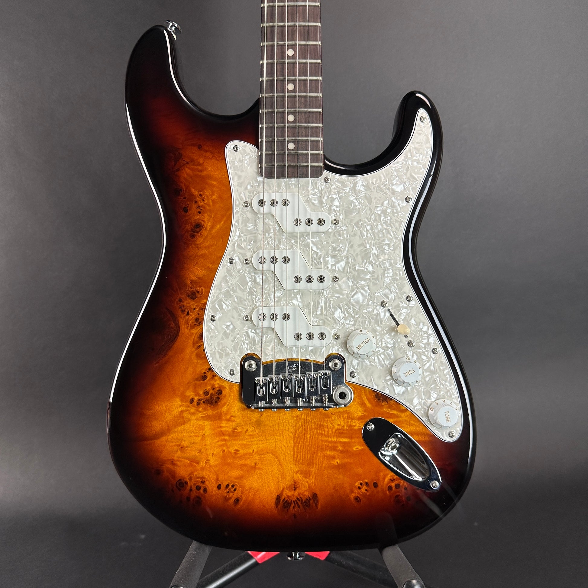 Front of body of Used G&L Tribute Comanche Sunburst.