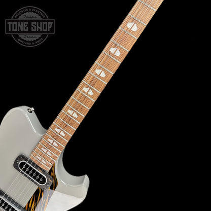 Fretboard of Powers Electric A-Type Crayon Gray PF42 Firestripe Ebony Neutral CamTail.