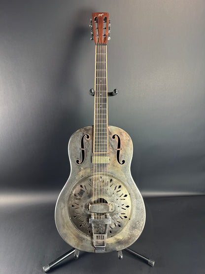 Full front of Used Mule Resonator Guitar.