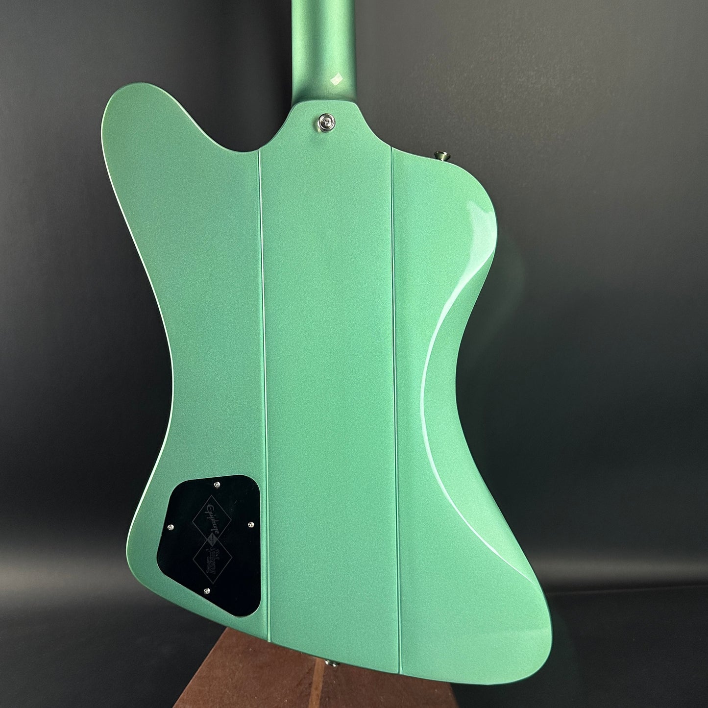 Back of Used Epiphone Inspired by Gibson Custom 1963 Firebird Inverness Green.