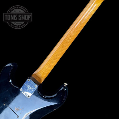 Back of neck of Used 2021 Fender Custom Shop Empire 67 Strat Relic Black.