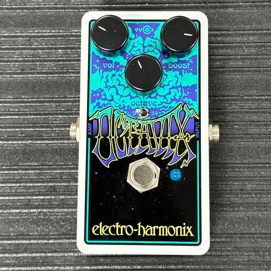 Top of Used EHX Electro Harmonix Octavix Octave Fuzz w/ Power Supply w/box