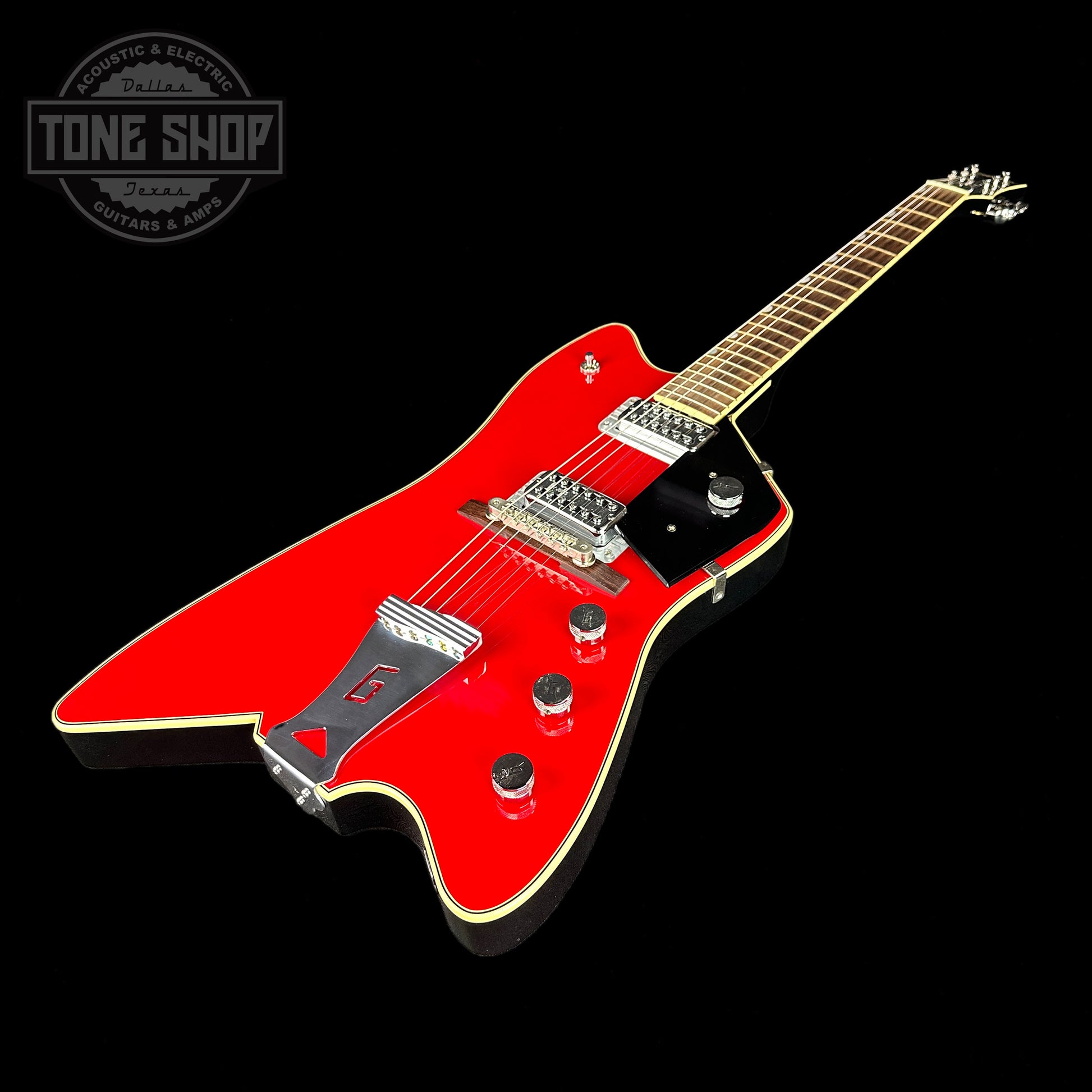 Front angle of Used Gretsch Billy-Bo G6199 Red.