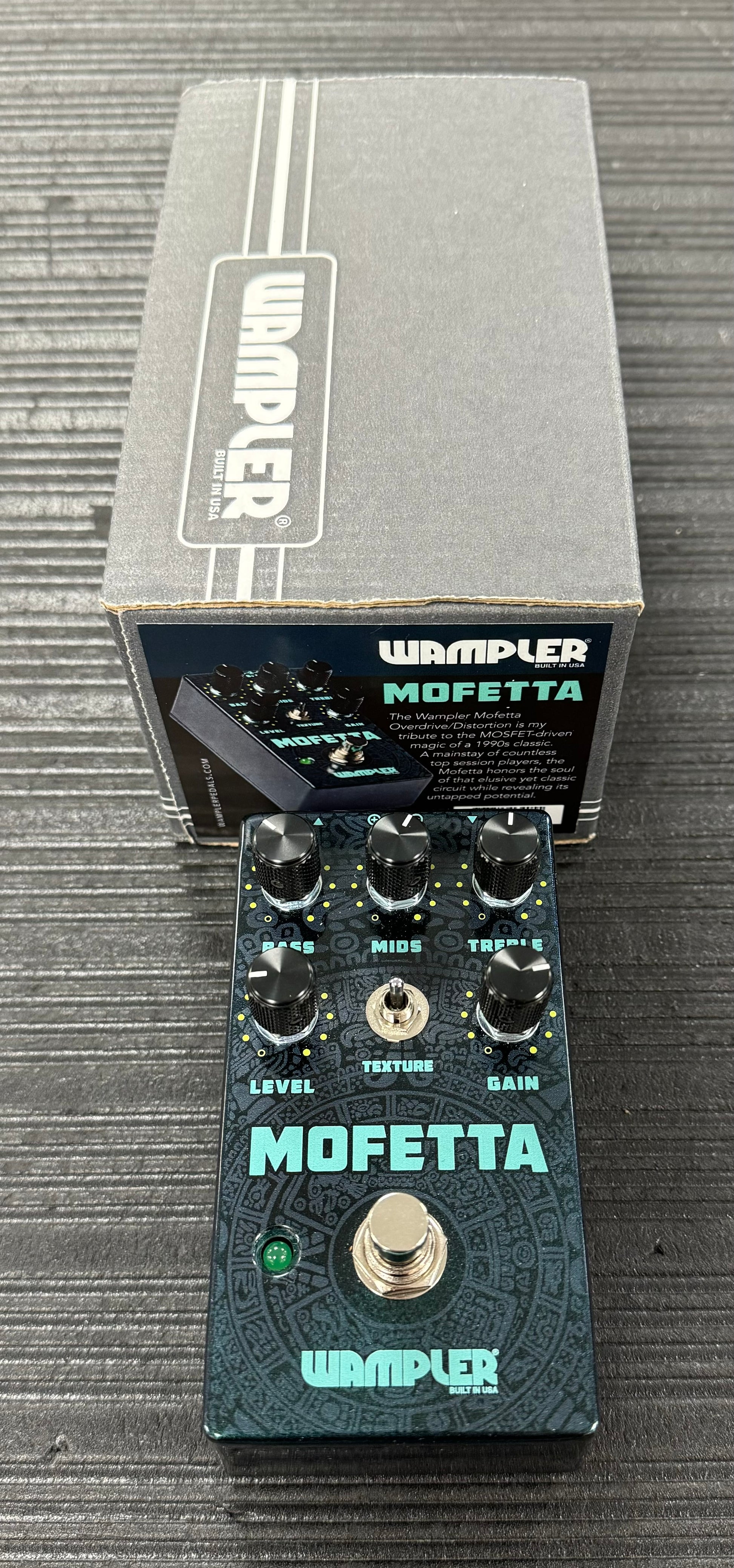 Top of with box of Used Wampler Mofetta Overdrive/Distortion w/box