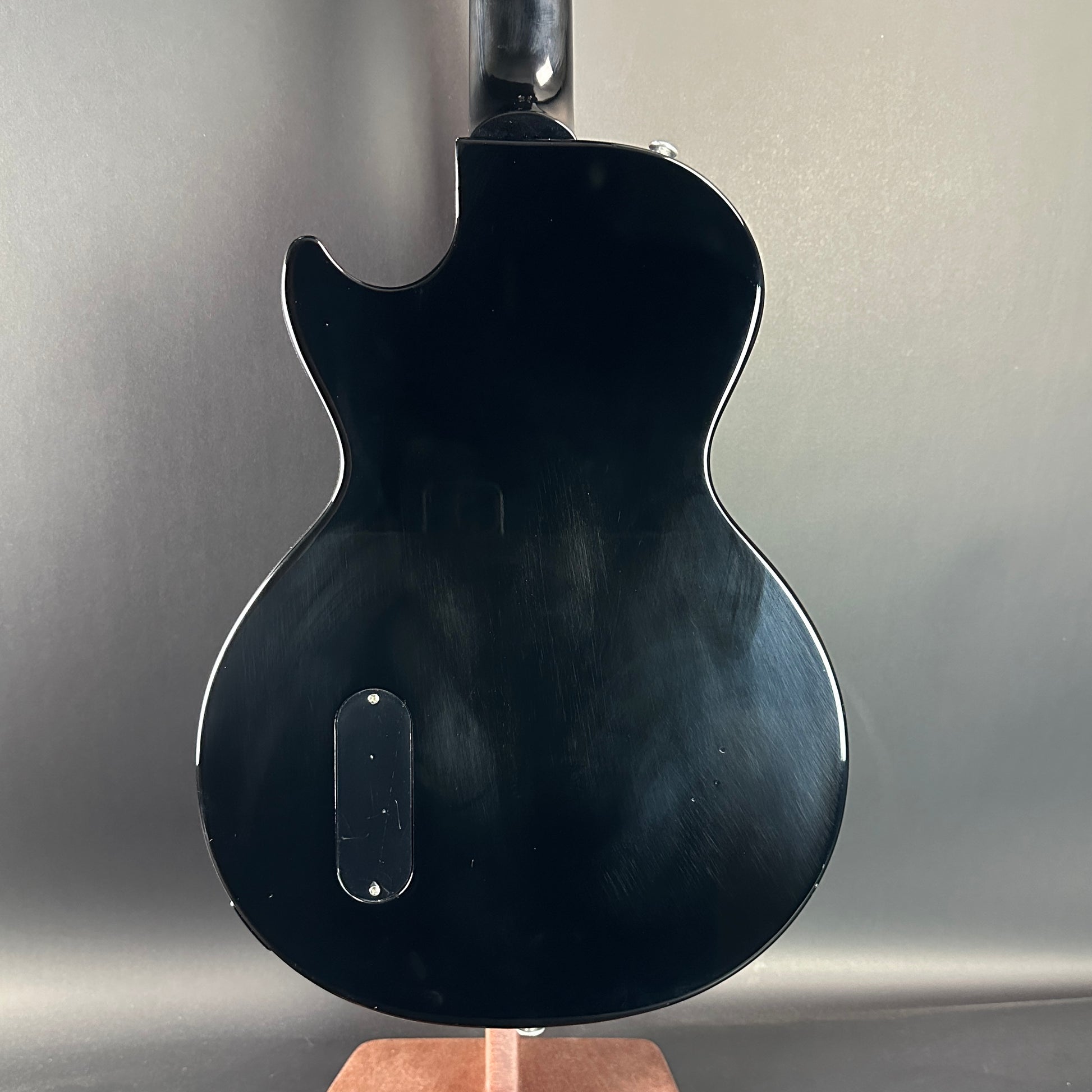 Back of Used Gibson Les Paul Junior Ebony.