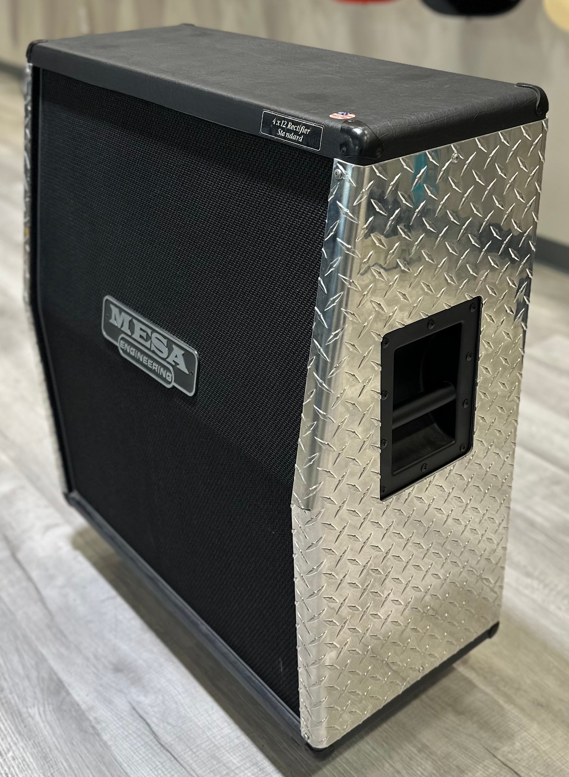 Side of Used Mesa Boogie 4FB Rectifier 4x12 Cab TSS4487