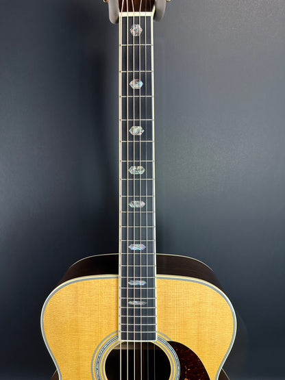 Fretboard of Used Martin J-40 Natural.