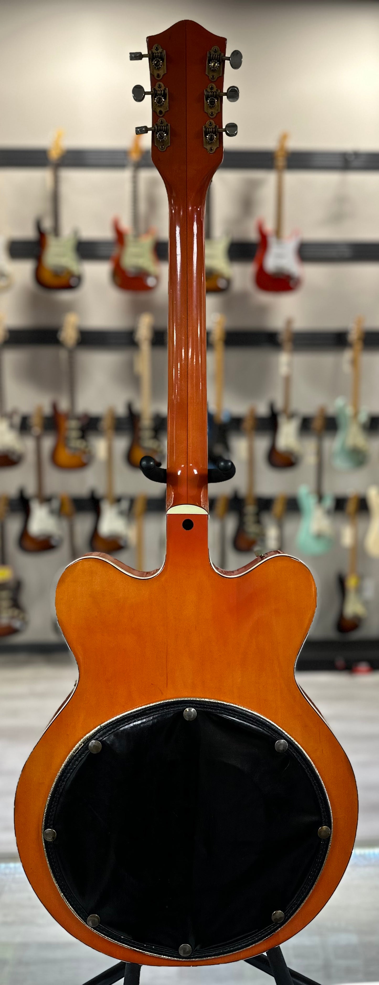 Full back of Used Vintage 1964 Gretsch 6120 Chet Atkins Western Orange w/New Mute Pad w/Refret w/OHSC TSS4426