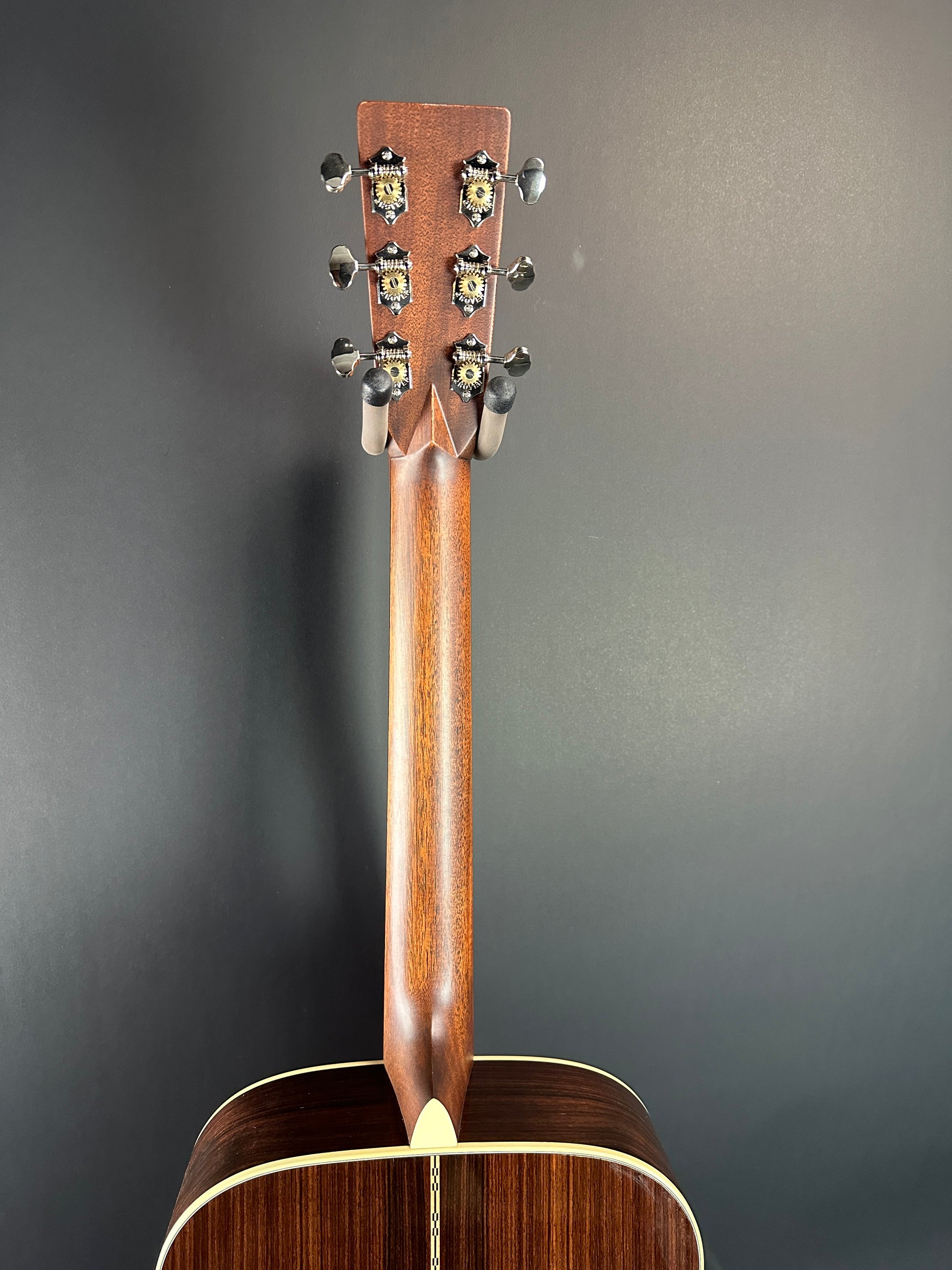 Back of neck of Used Martin OM-28 Natural.