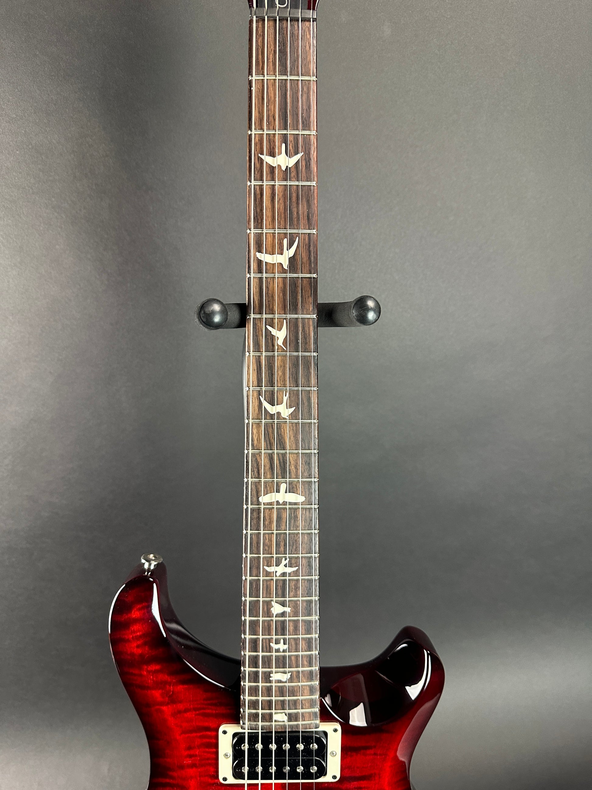 Fretboard of Used PRS Paul Reed Smith S2 Custom 24 Fire Red Burst.