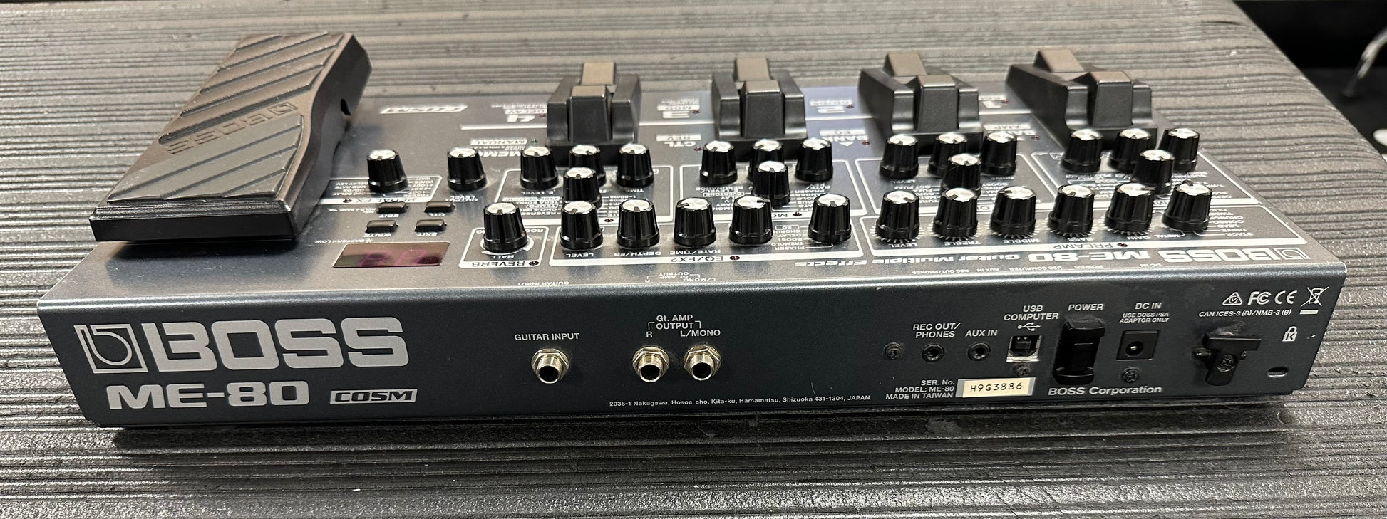 Back of Used Boss ME-80 Multi Effect Processor TSS4236