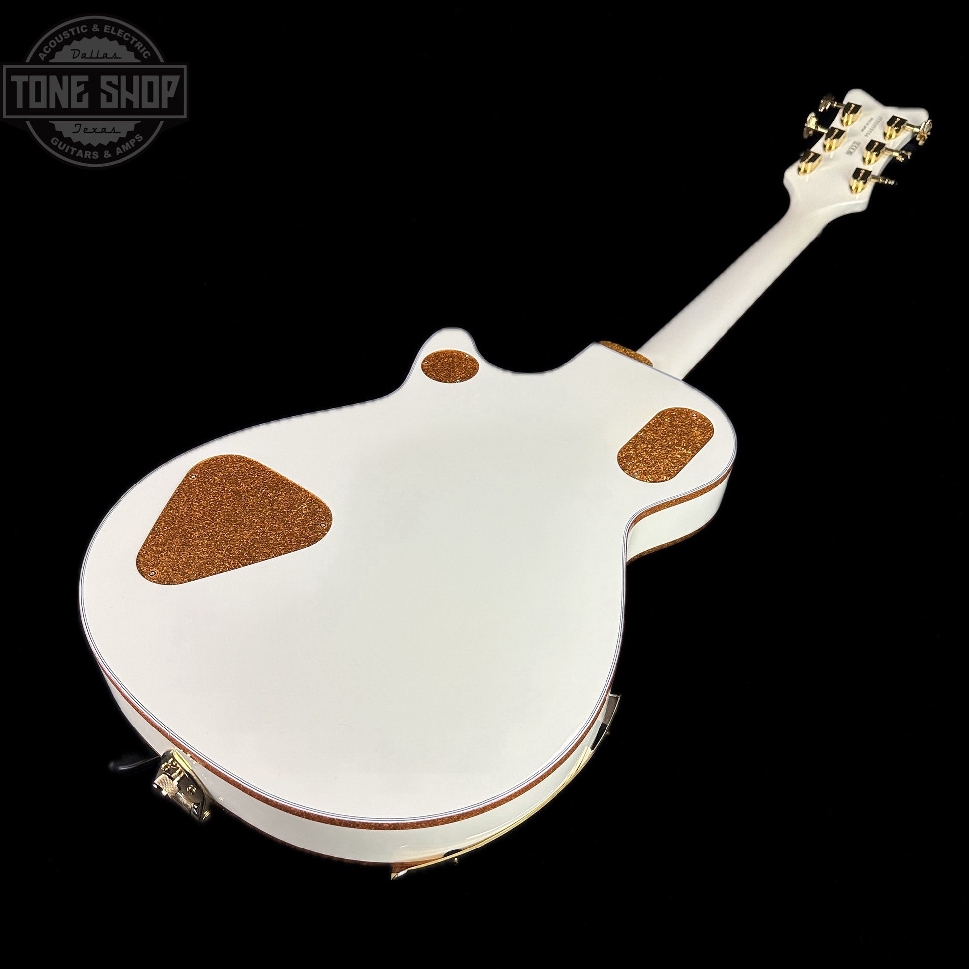 Back angle of Used Gretsch G6134T-58 Vintage Select Edition 58 Penguin Vintage White.