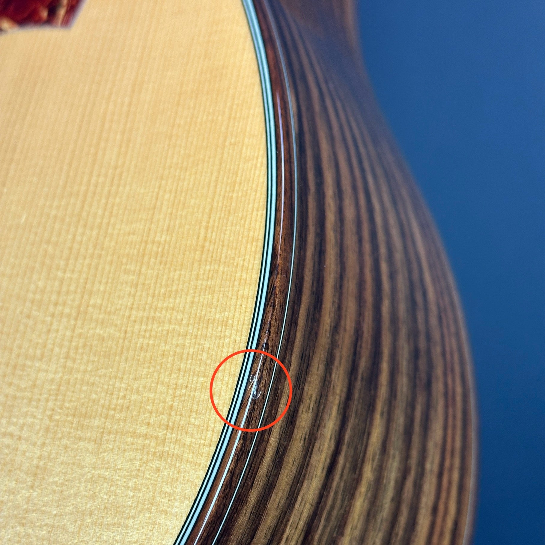 Ding on edge of Used Taylor 710.