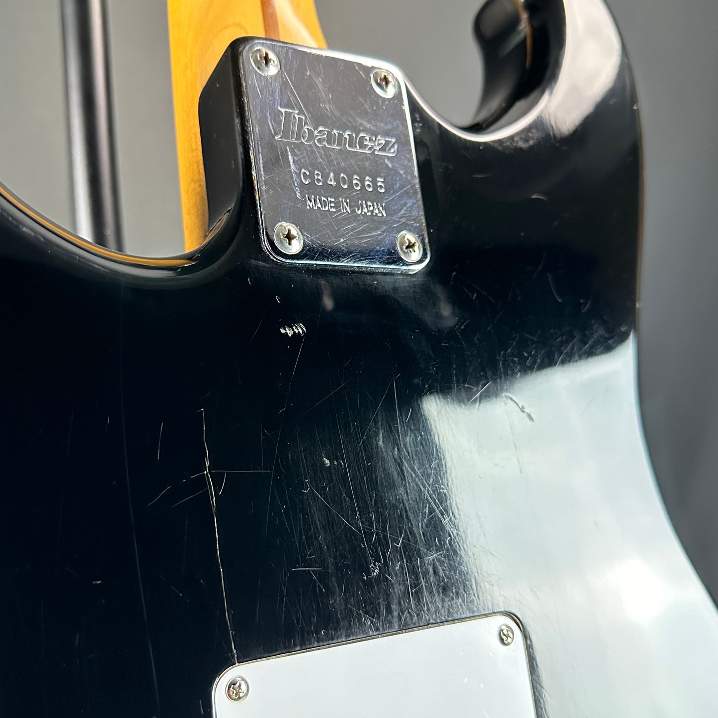 Scratches on back of Used 1984 Ibanez Roadstar II RS-135.