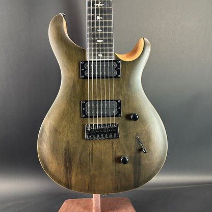 Front of Used PRS SE Mark Holcomb SVN Satin Walnut.