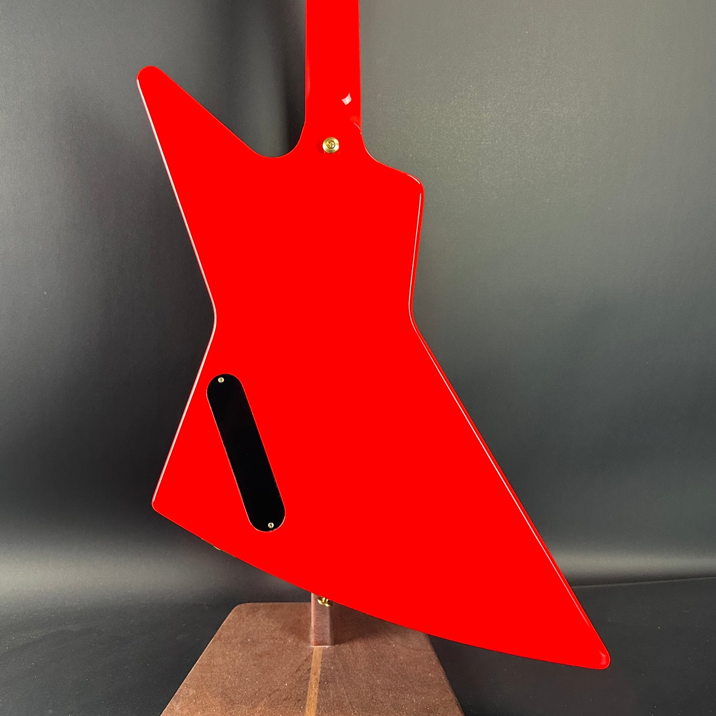 Back of Used Gibson Lzzy Hale Signature Explorerbird Cardinal Red.