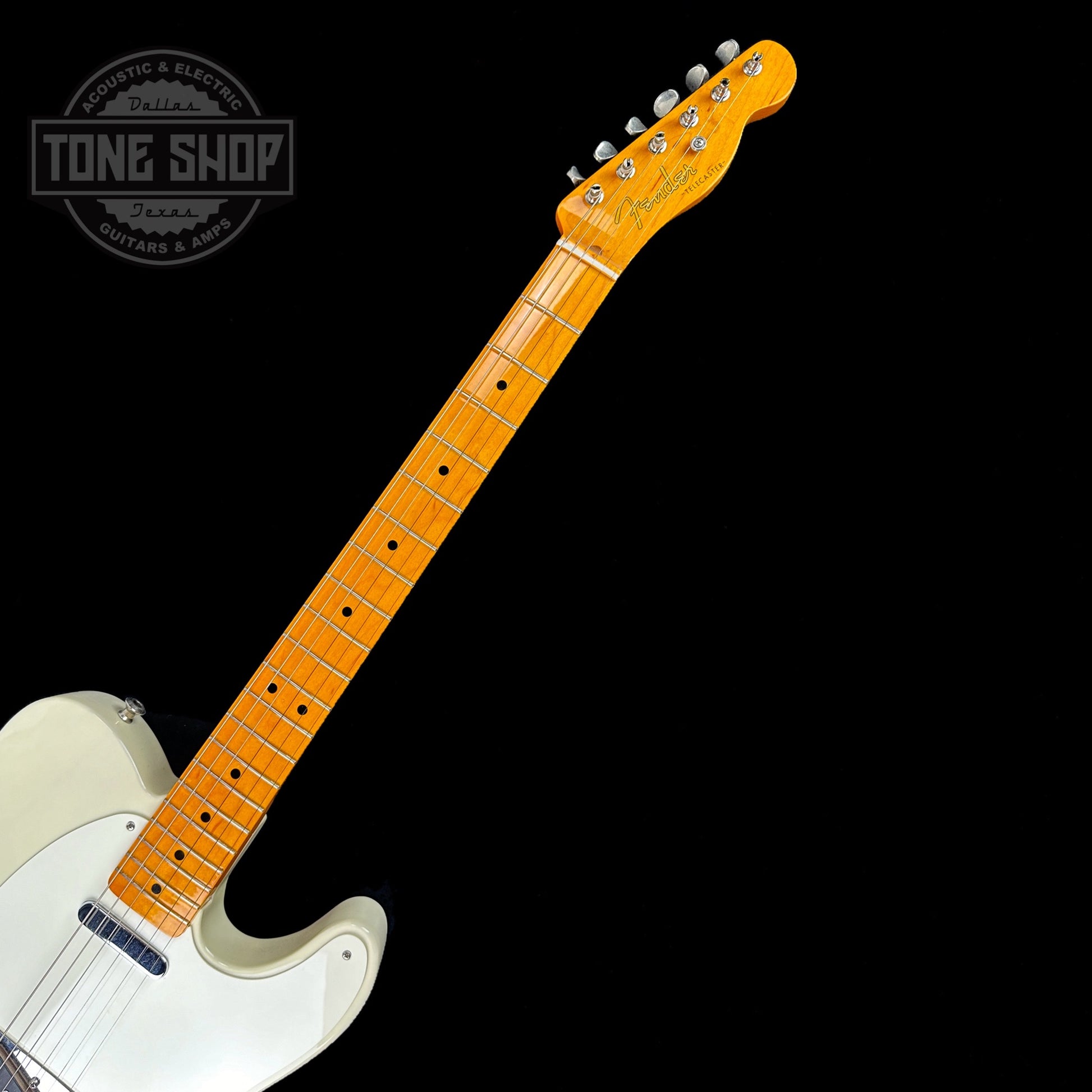 Fretboard of Used Fender 50's Telecaster White Blonde Lacquer.