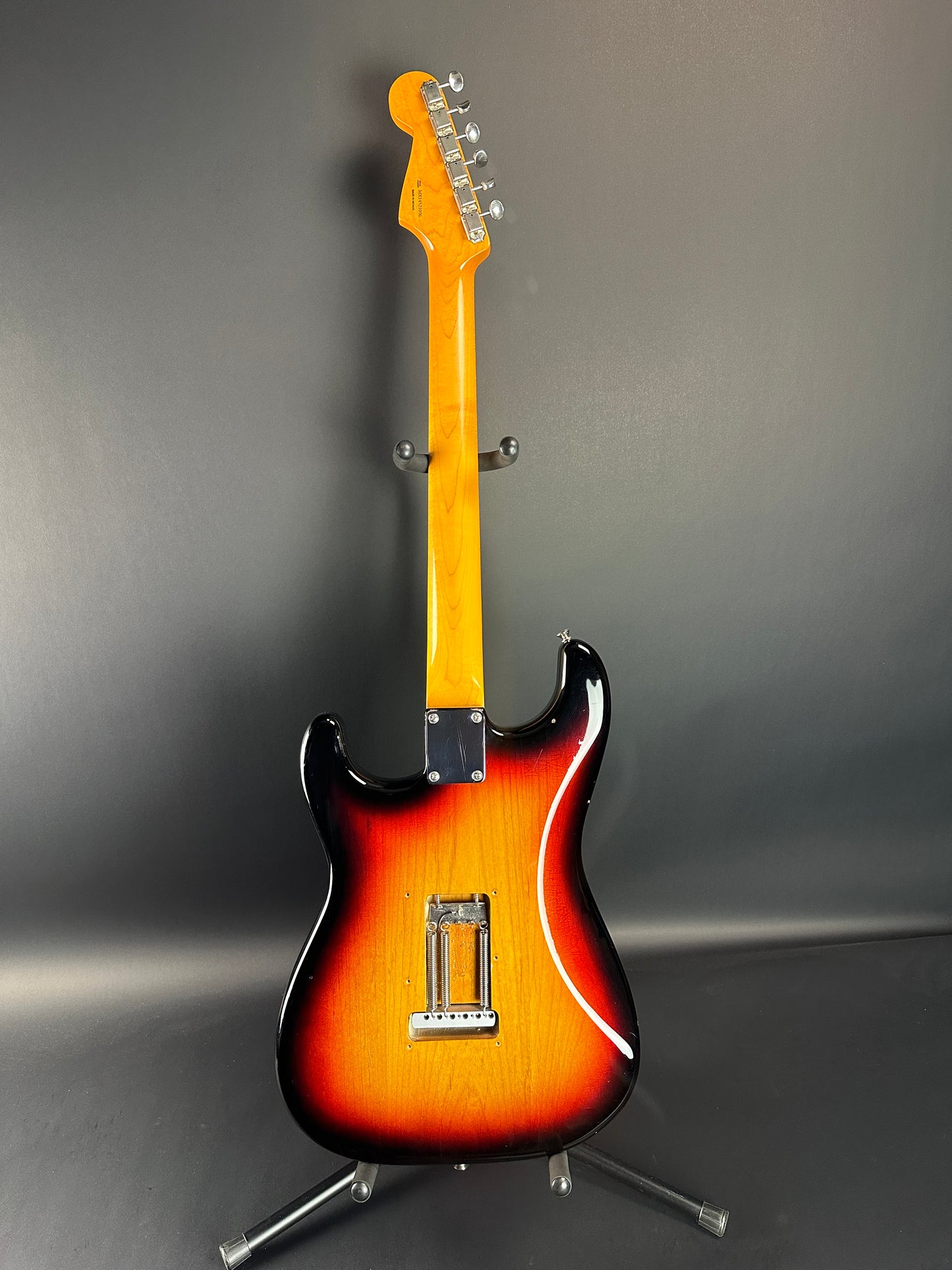 Full back of Used Fender Classic Series '60s Stratocaster 3 Tone Sunburst.