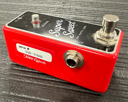 Side of Used Xotic Super Sweet Boost Pedal TSS4258