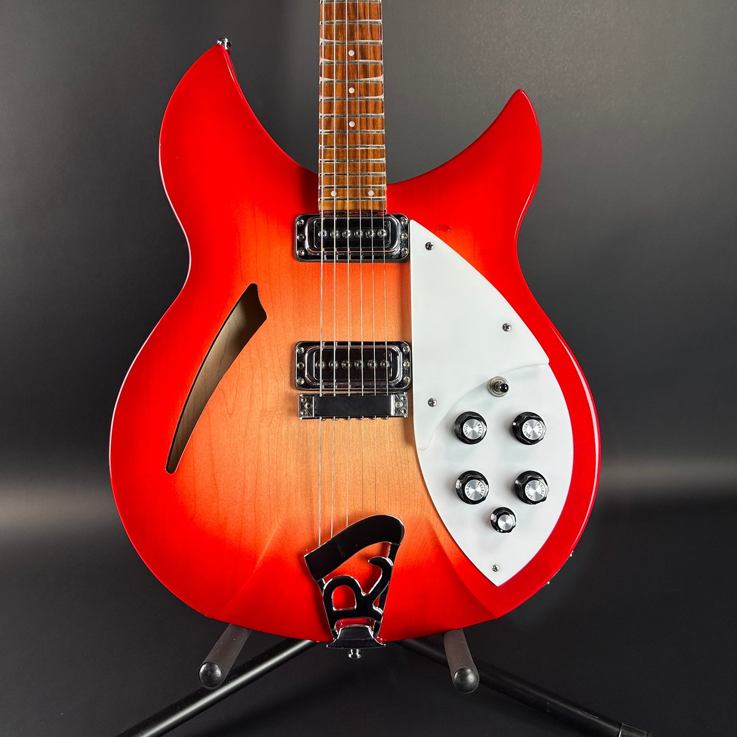 Front of Used 2017 Rickenbacker 330 Fireglo.