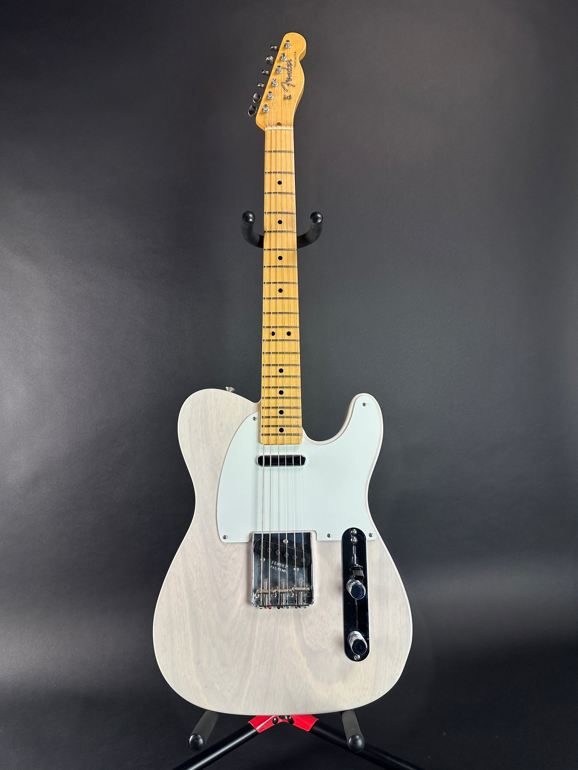 Full front of Used Fender Custom Shop Vintage Custom Time Capsule 58 Tele White Blonde.