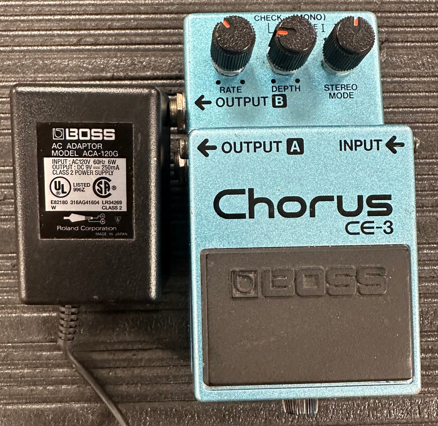 Used Boss CE-3 Chorus Green Label w/Power Supply TSS4128