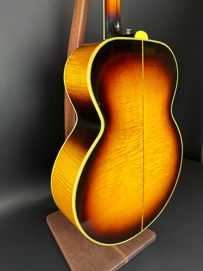 Back angle of Vintage 1954 Gibson SJ-200 Sunburst.