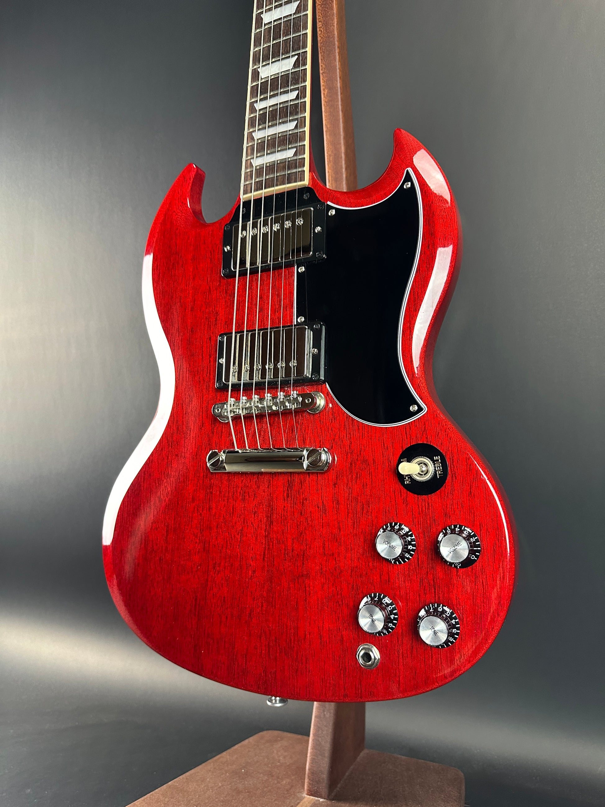 Front angle of Used Gibson '61 SG Reissue Cherry.