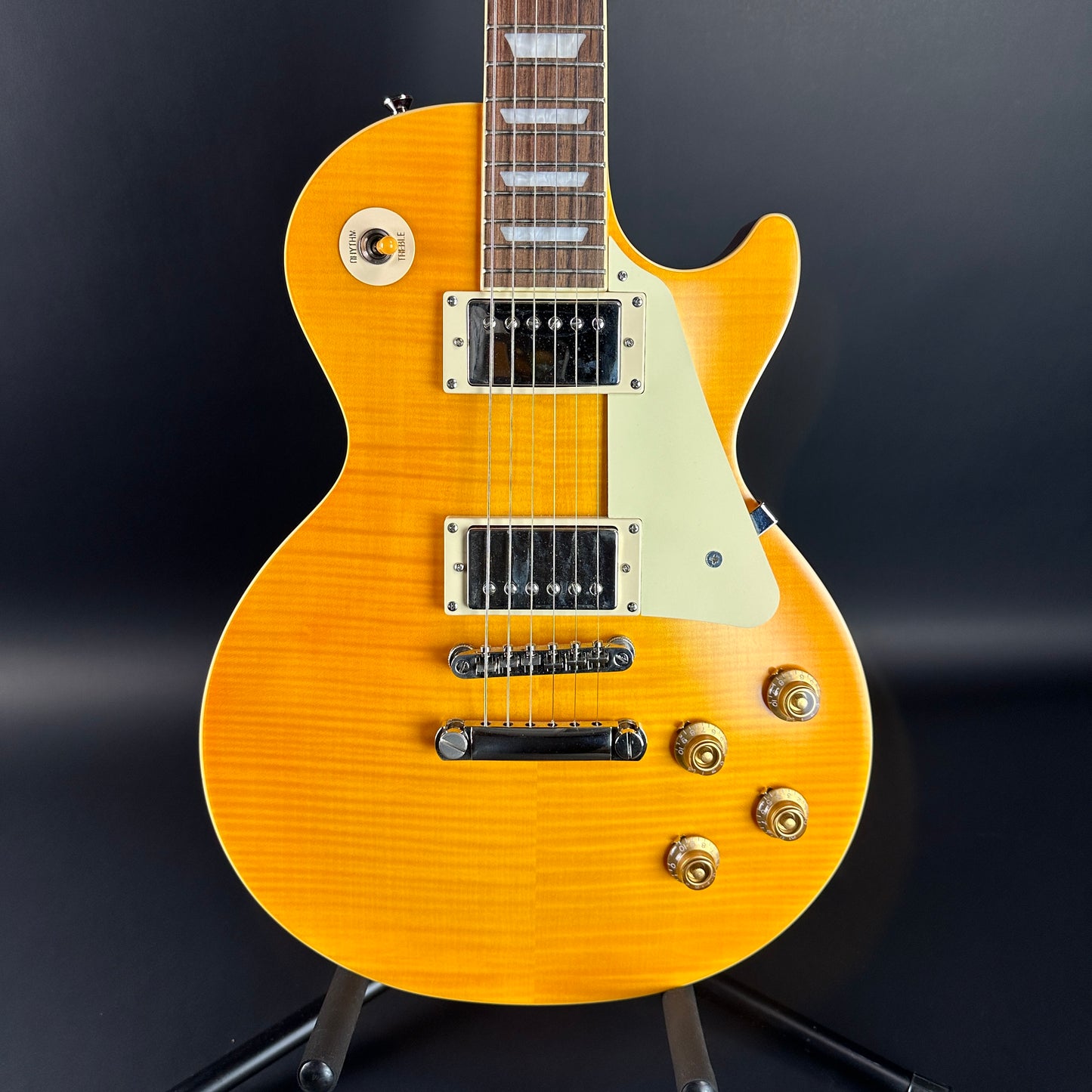 Front of Used Epiphone '59 Les Paul Lemonburst.