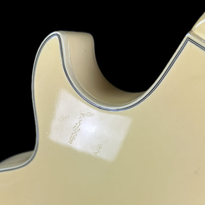 Damage on back of body of Vintage 1976 Gibson Les Paul Custom White.