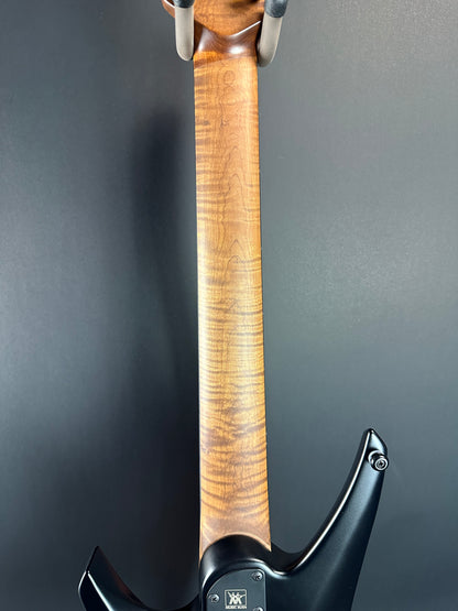 Back of neck of Used Ernie Ball Music Man Kaizen 7 Apollo Black.