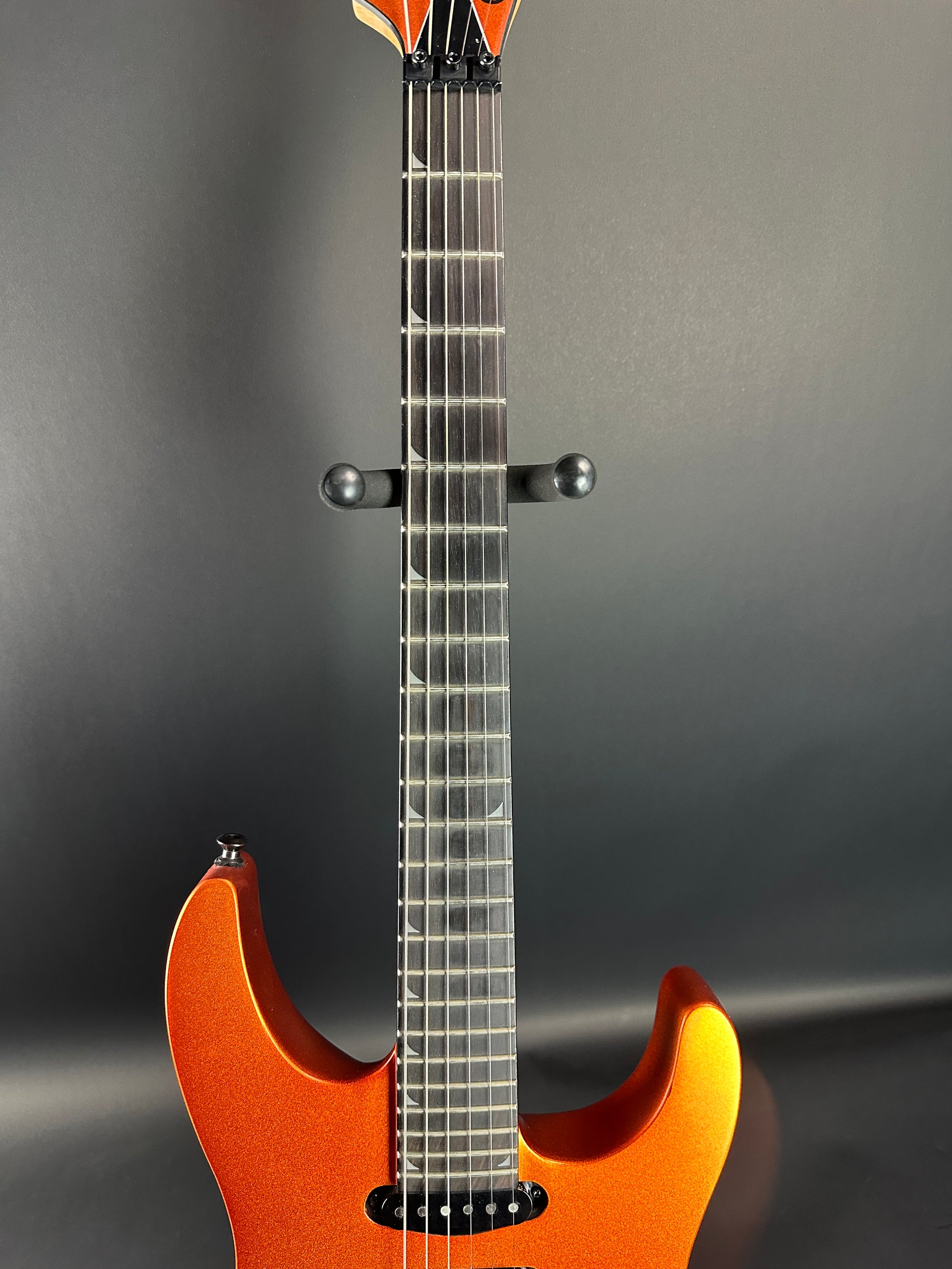 Fretboard of Used Jackson Pro Series Soloist SL3 Satin Orange Blaze.