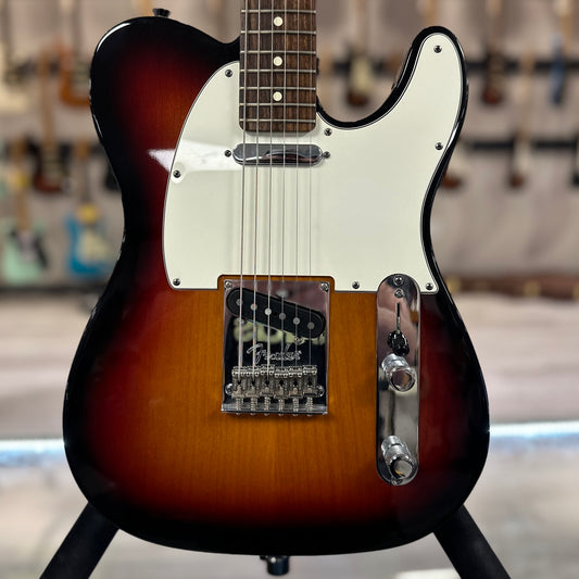 Front of Used 2009 Fender American Standard Telecaster 3 Tone Sunburst w/case TSS4187