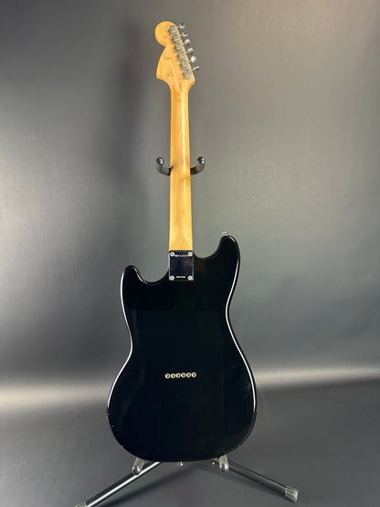 Full back of Used 1999 Squier Vista Musicmaster Black.