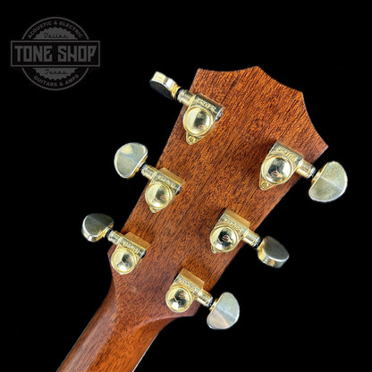 Back of headstock of Used Taylor 814ce Natural.