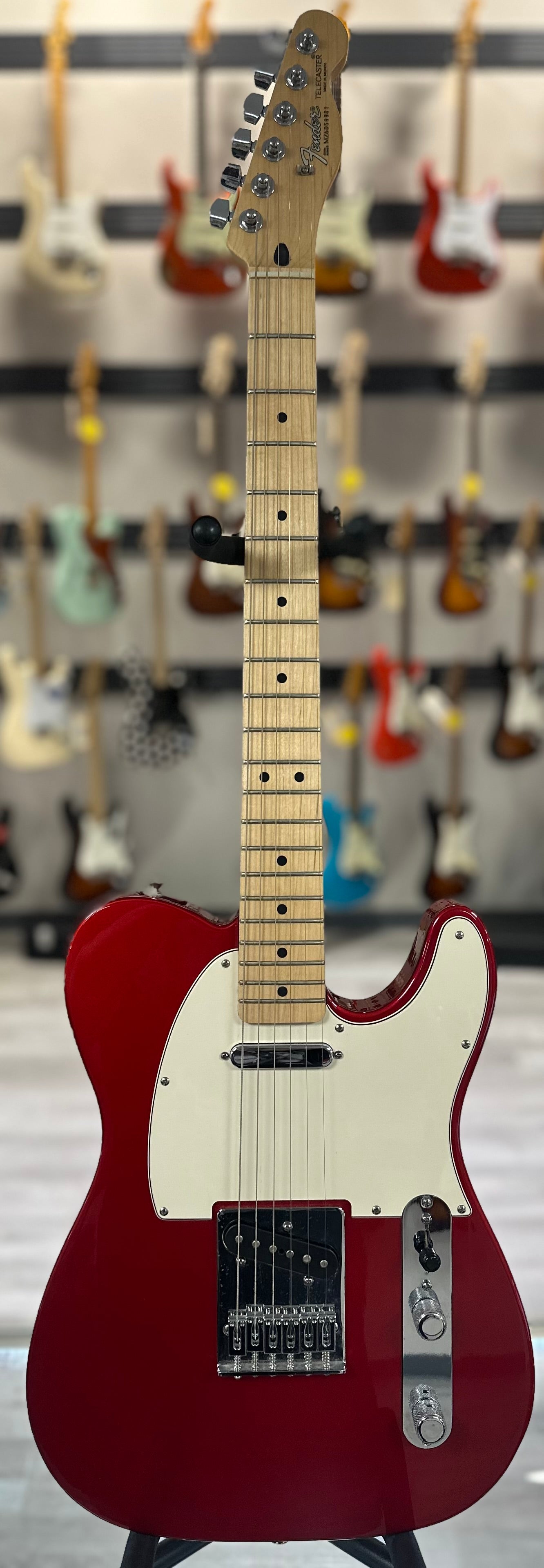 Front of Used 2006 Fender Standard Telecaster MP Chrome Red w/case TSS4538