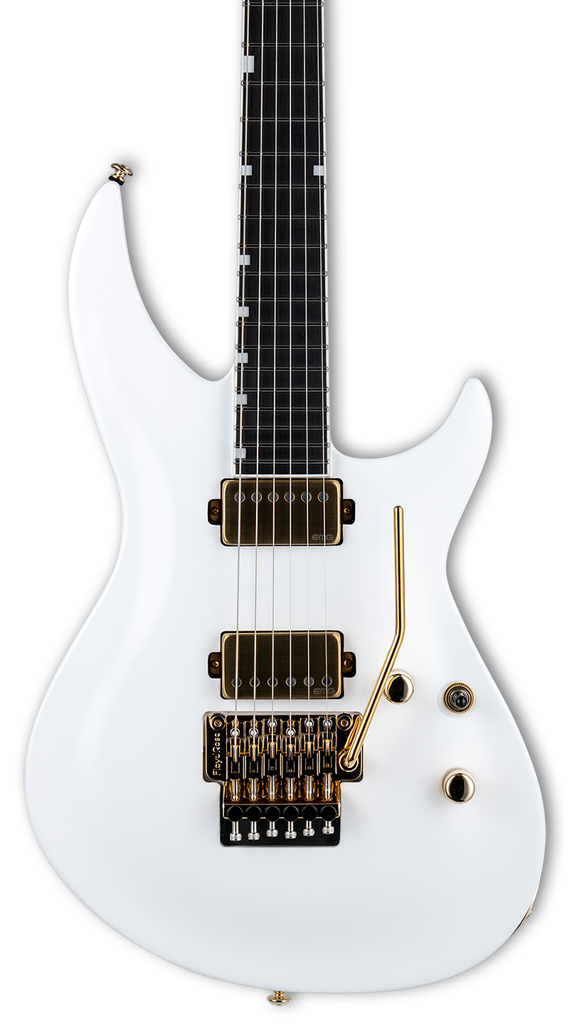 Front of ESP LTD H3-1000FR Snow White.