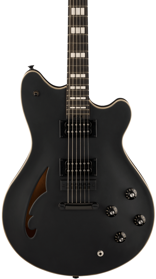 Front of EVH SA126 Special Solid Stealth Black Ebony.