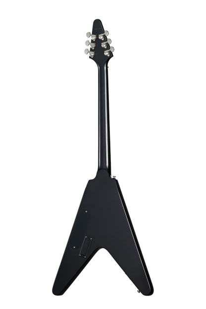 Back of Epiphone Flying V Prophecy Aged Jet Black Metallic.