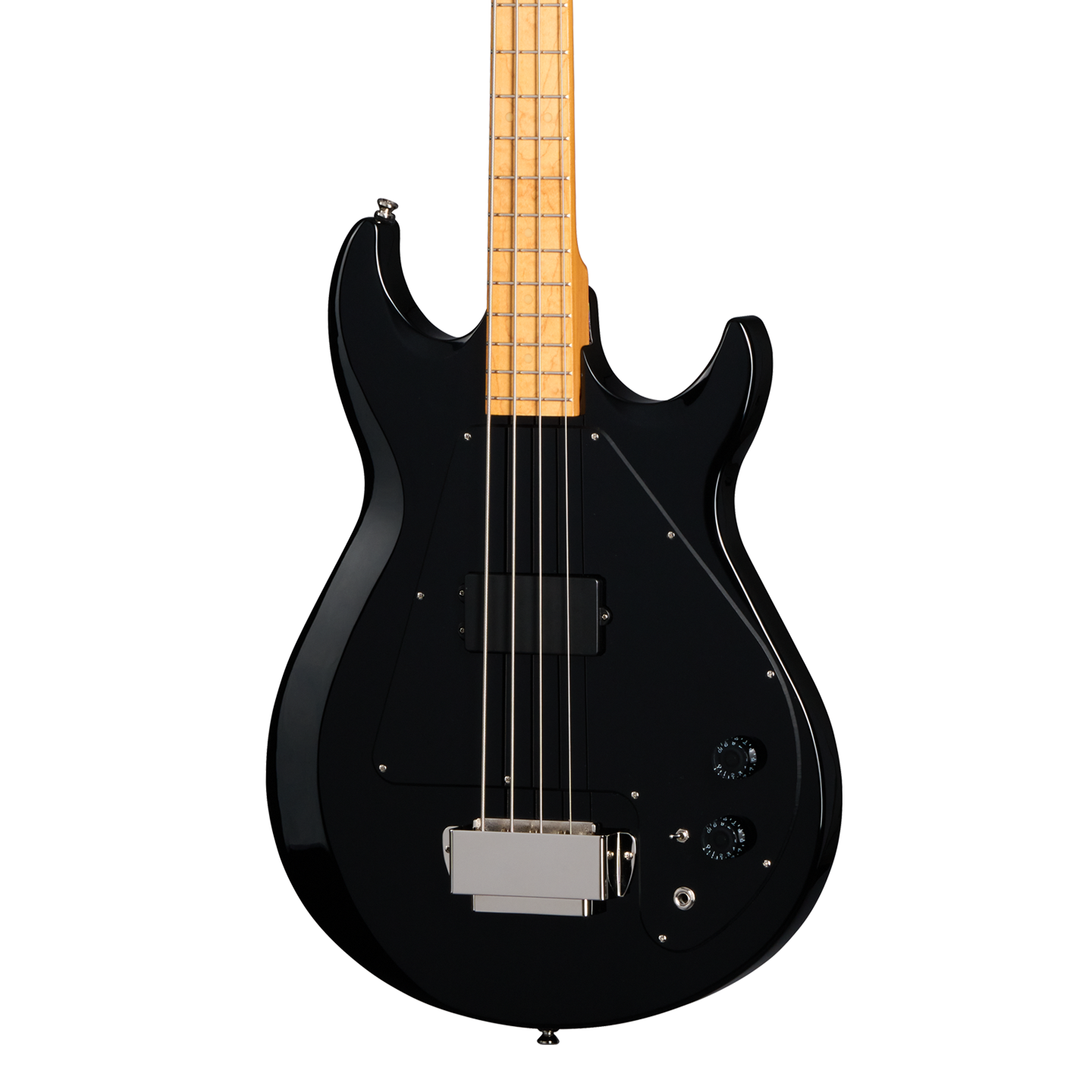 Front of Epiphone Grabber Bass Ebony.