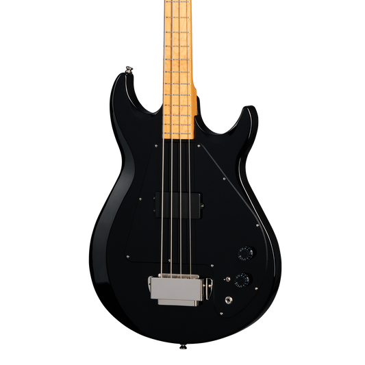 Front of Epiphone Grabber Bass Ebony.