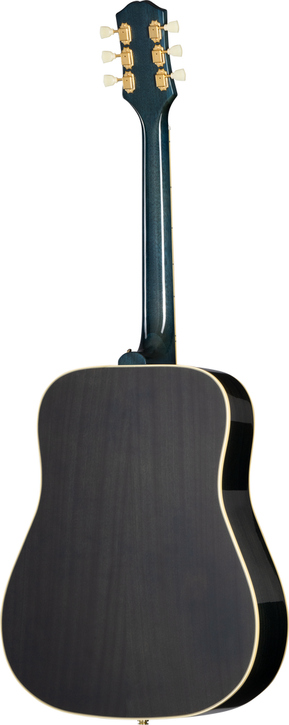 Back of Epiphone Miranda Lambert Bluebird Solid-Top Bluebonnet.